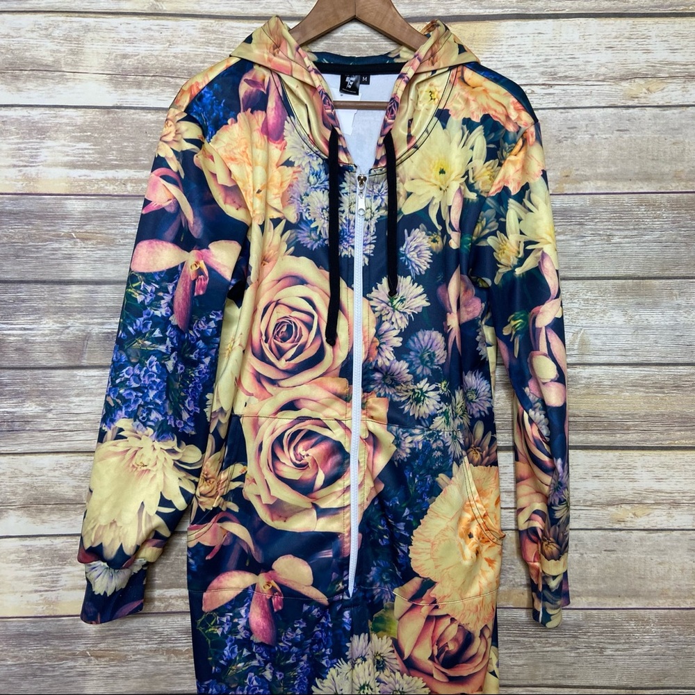 Electro Threads M VINTAGE FLOWERS ADULT ONESIE - Picture 5 of 10